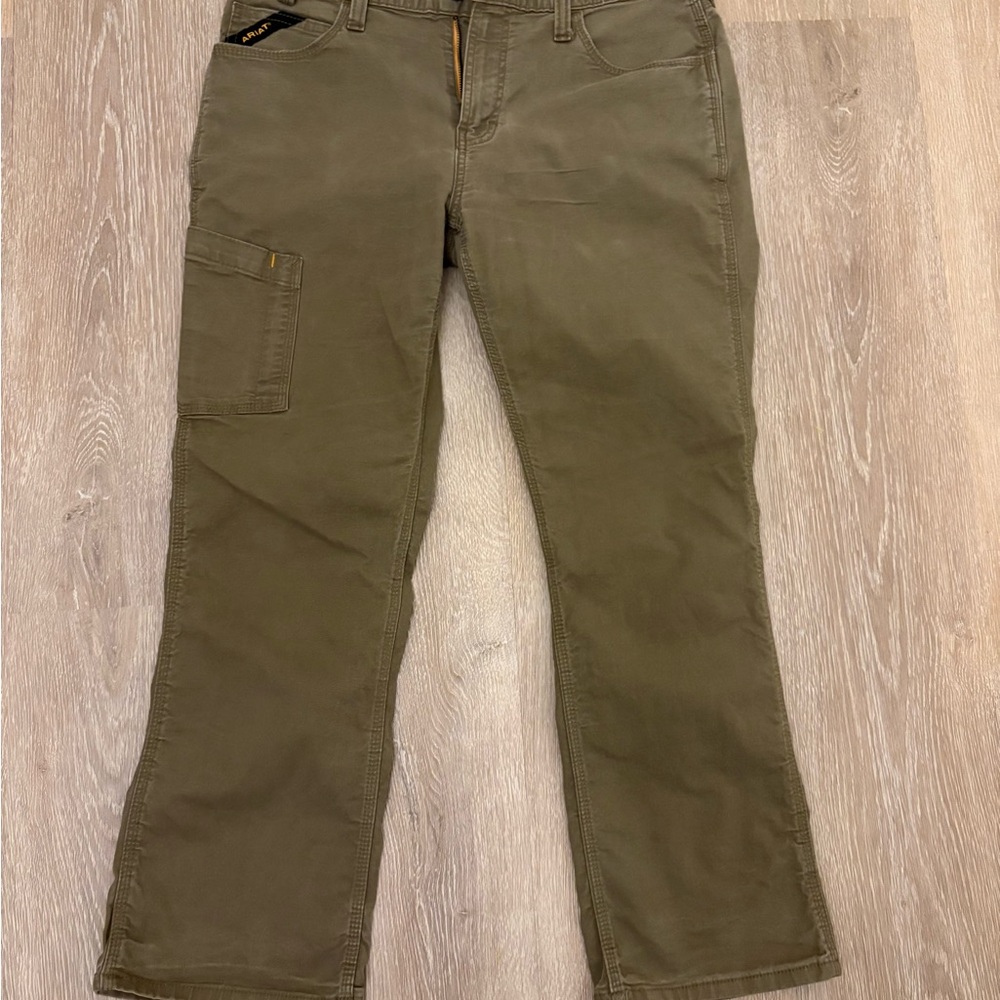 Ariat Rebar M7 Slim Straight Leg DuraStretch Field Khaki 34x30 Made Tough